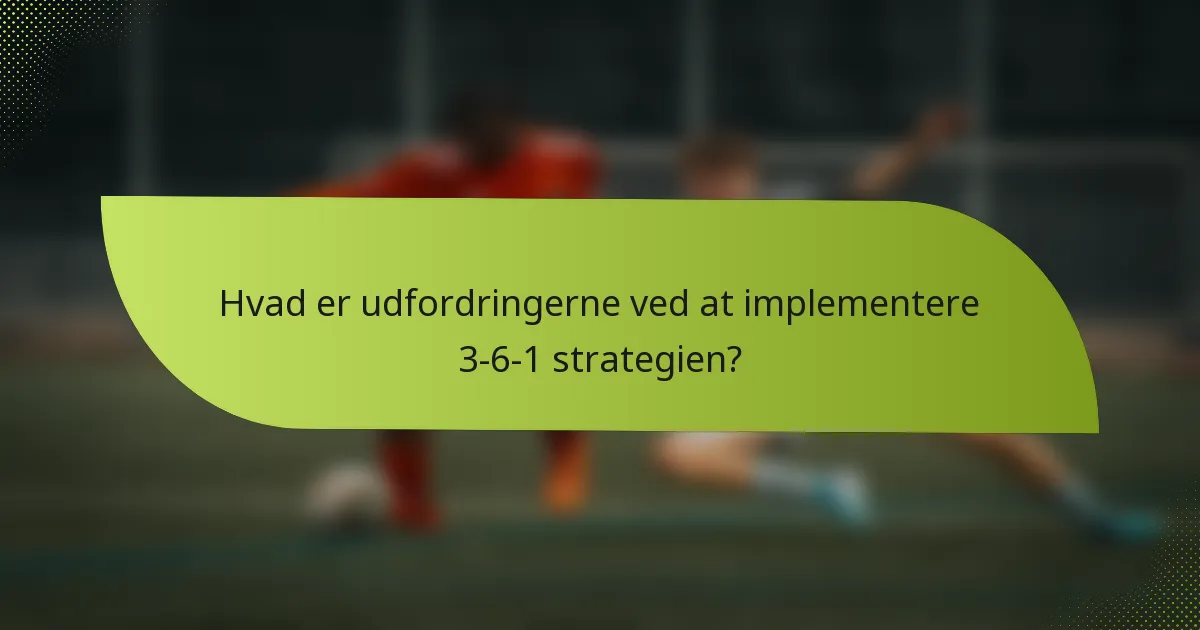 Hvad er udfordringerne ved at implementere 3-6-1 strategien?