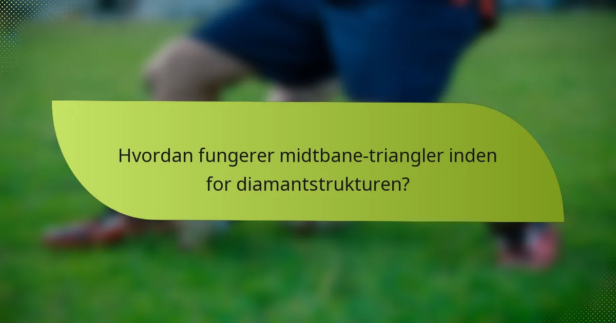 Hvordan fungerer midtbane-triangler inden for diamantstrukturen?